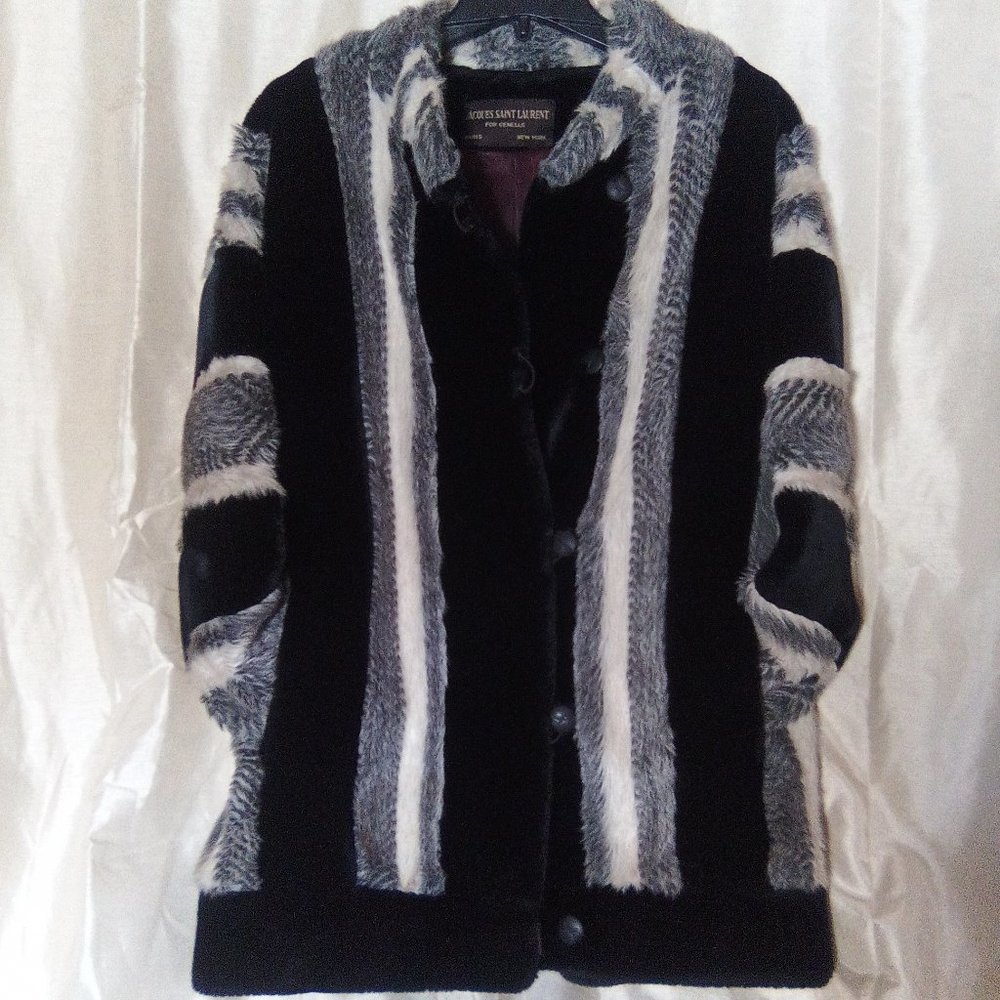 Rare Find "Saint Laurent" Faux Fur Coat